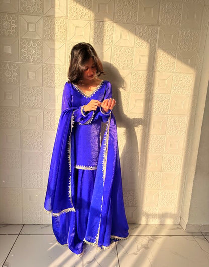 Blue Sharara Set
