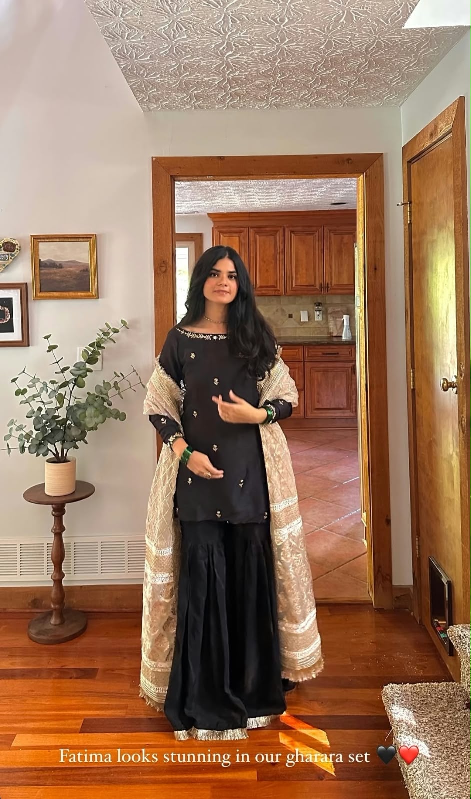 Customer wearing Stitch by Seema outfit