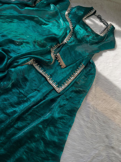 Green Sharara Set